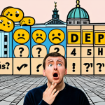 **

A frustrated person staring at a wall of confusing Cookie-Banner options on a website. The person is holding their head, with speech bubbles showing question marks and exasperated expressions. The style should be slightly cartoonish and emphasize the overwhelming nature of the consent process. The background features a distorted cityscape of Berlin. Keywords: Cookie-Banner, GDPR, Datenschutz, Frustration, Berlin.

**